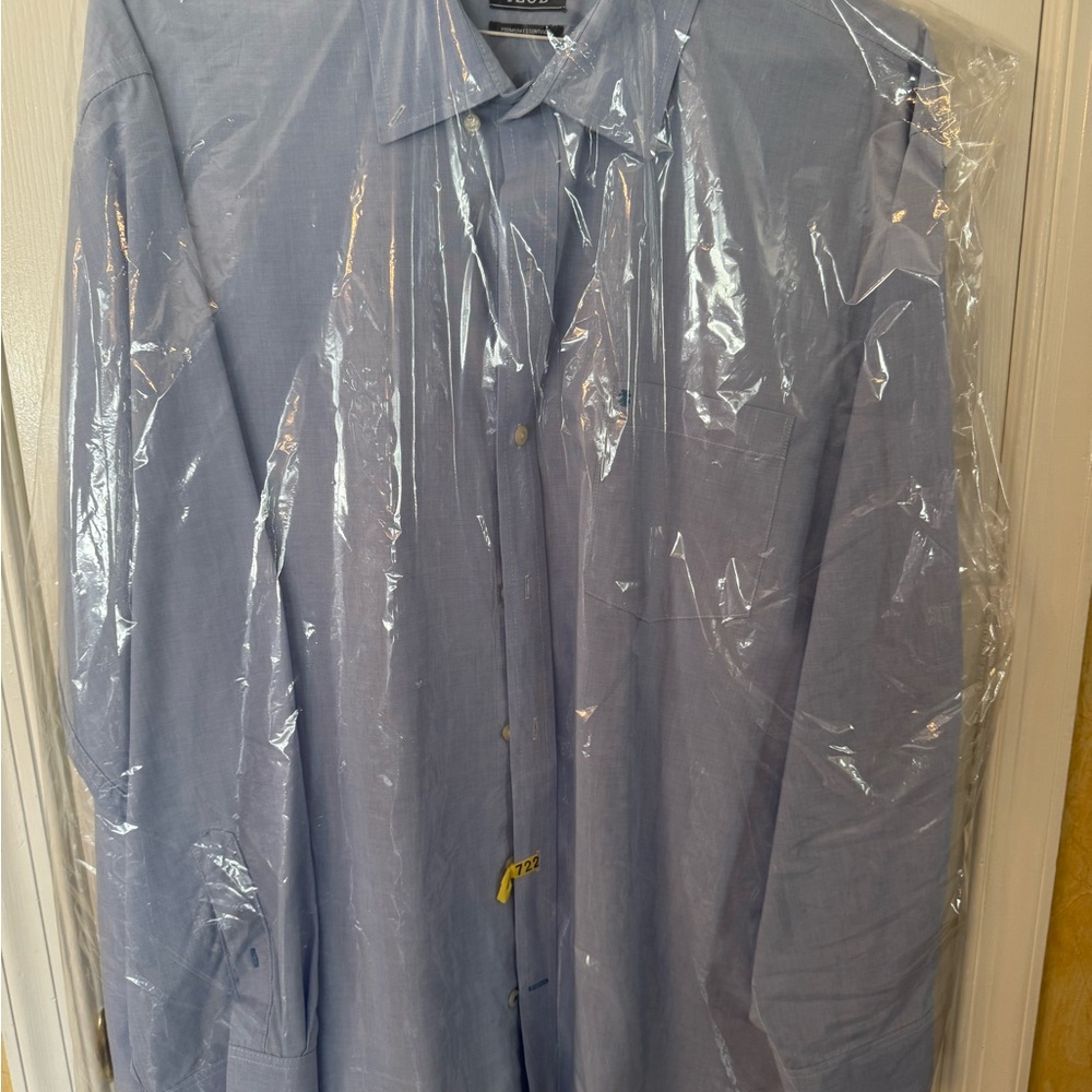 Izod Blue Long-Sleeve Dress Shirt
